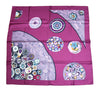 Hermes Scarf Sulfure et Presse Papiers Ⅱ by Caty Latham 90 cm silk purple Carre ball