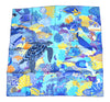 Hermes Scarf Under The Waves 90 cm silk blue Carre sea turtle 35"