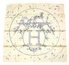 Hermes Scarf Vif Argent by Dimitri Rybaltchenko 90 cm silk light yellow Carre silver drop 35"