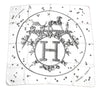 Hermes Scarf Vif Argent by Dimitri Rybaltchenko 90 cm silk white Carre silver drop
