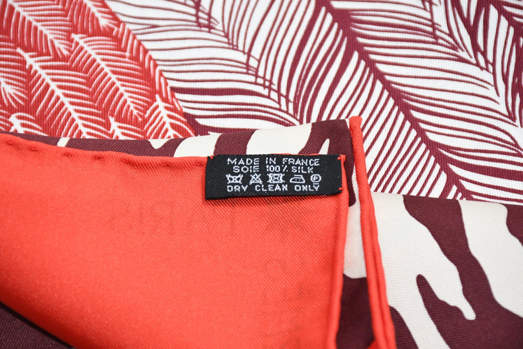 Hermes Scarf Zebra Pegasus 90 cm silk red Carre pegase horse 35"