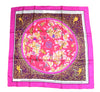 Hermes Scarf www hermes dot com 90 cm Christine Henry silk purple pink Carre 35"