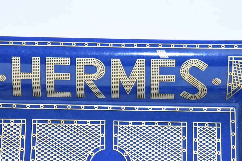 Hermes Sellier Change tray by Benoit Pierre Emery porcelain Ashtray Blue plate