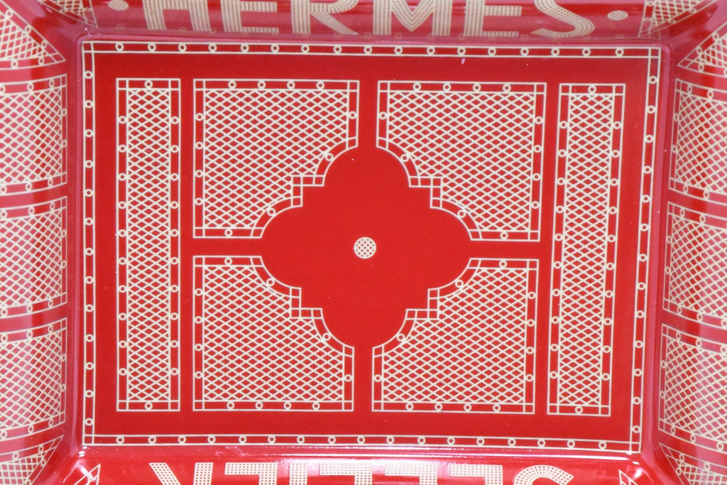 Hermes Sellier Change tray by Benoit Pierre Emery porcelain Ashtray red plate 0813