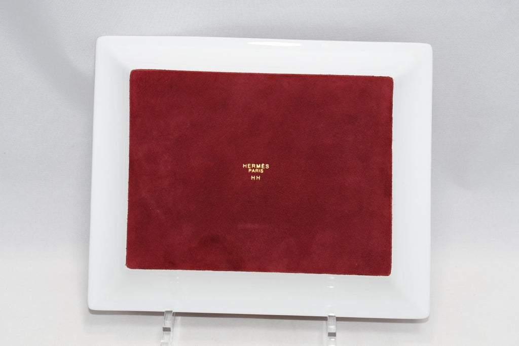 Hermes Sellier Change tray by Benoit Pierre Emery porcelain Ashtray red plate 0813