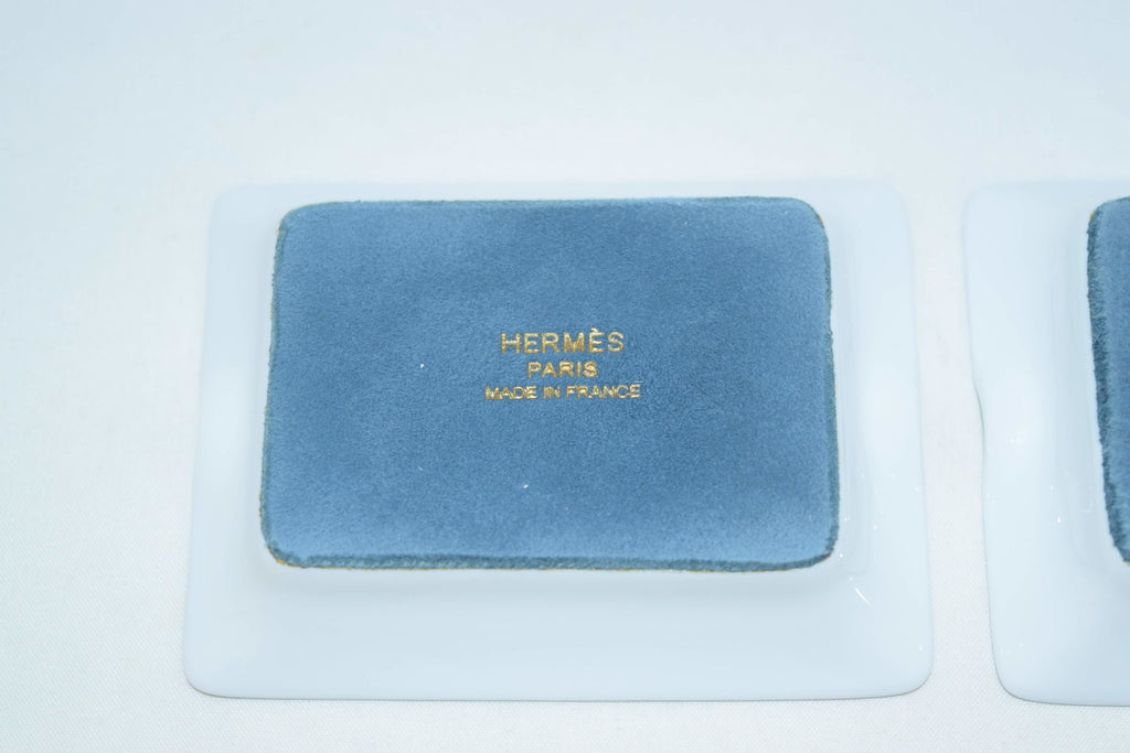 Hermes Set of 2 Mini Ashtray Giraffe bird Black Change tray dinnerware YA29