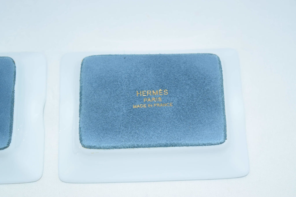 Hermes Set of 2 Mini Ashtray Giraffe bird Black Change tray dinnerware YA29