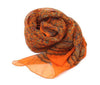 Hermes Shawl 170 x 65 cm Chiffon Silk mousseline Orange Scarf Stole