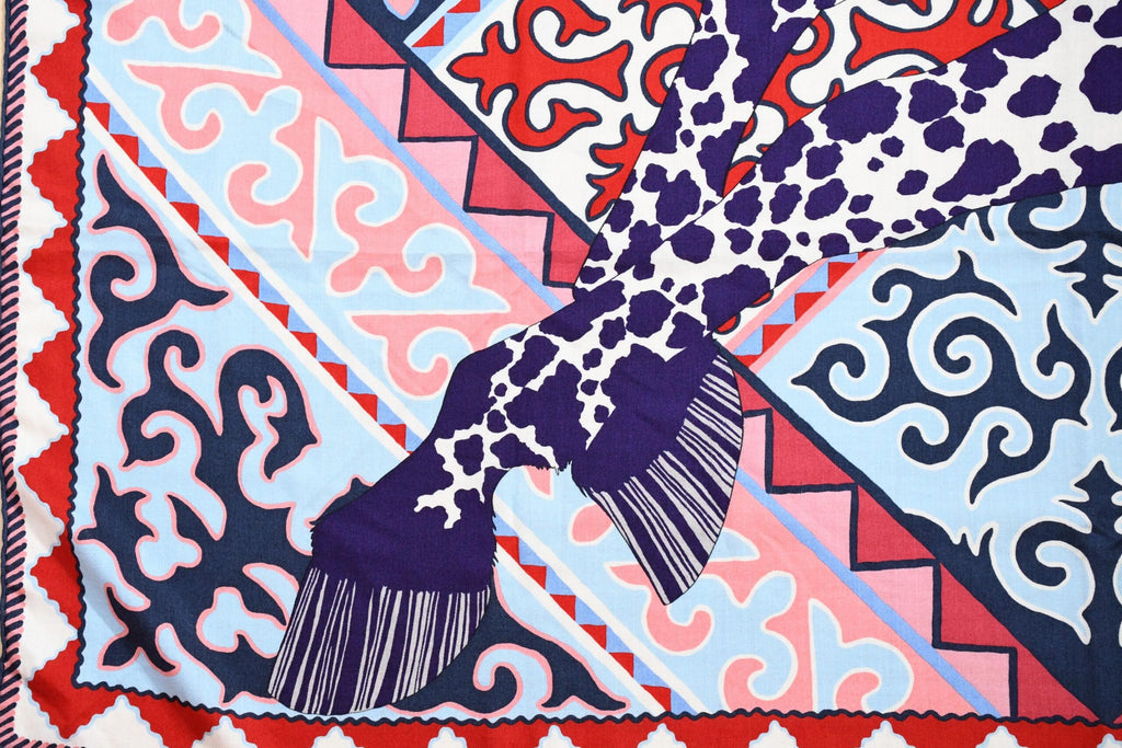 Hermes Shawl Appaloosa des Steppes 140 cm Cashmere silk scarf stole zebra horse