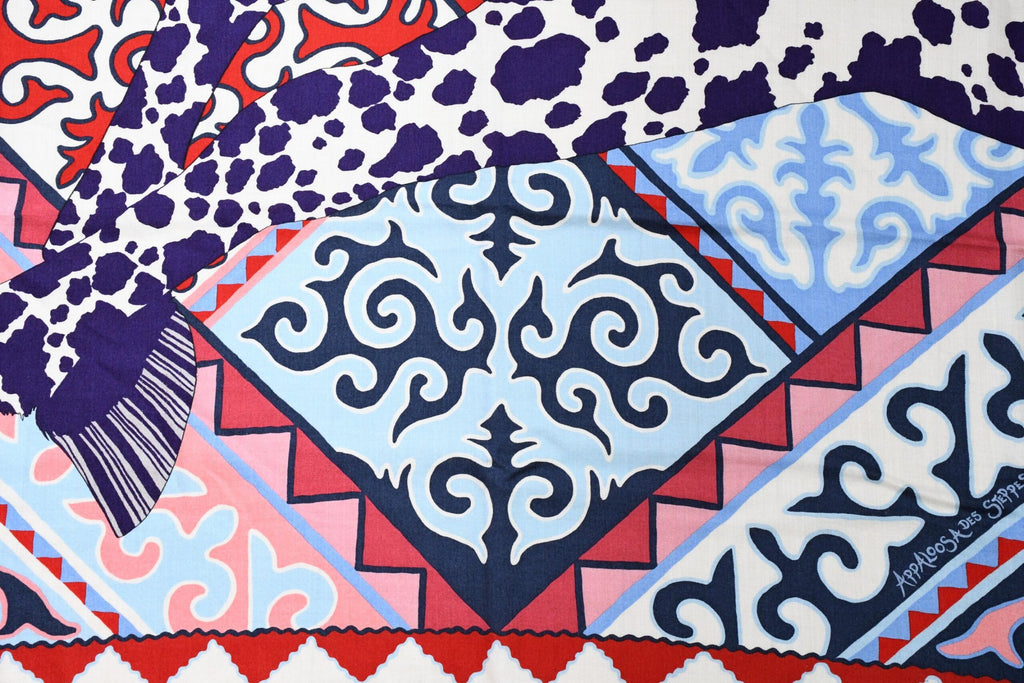 Hermes Shawl Appaloosa des Steppes 140 cm Cashmere silk scarf stole zebra horse
