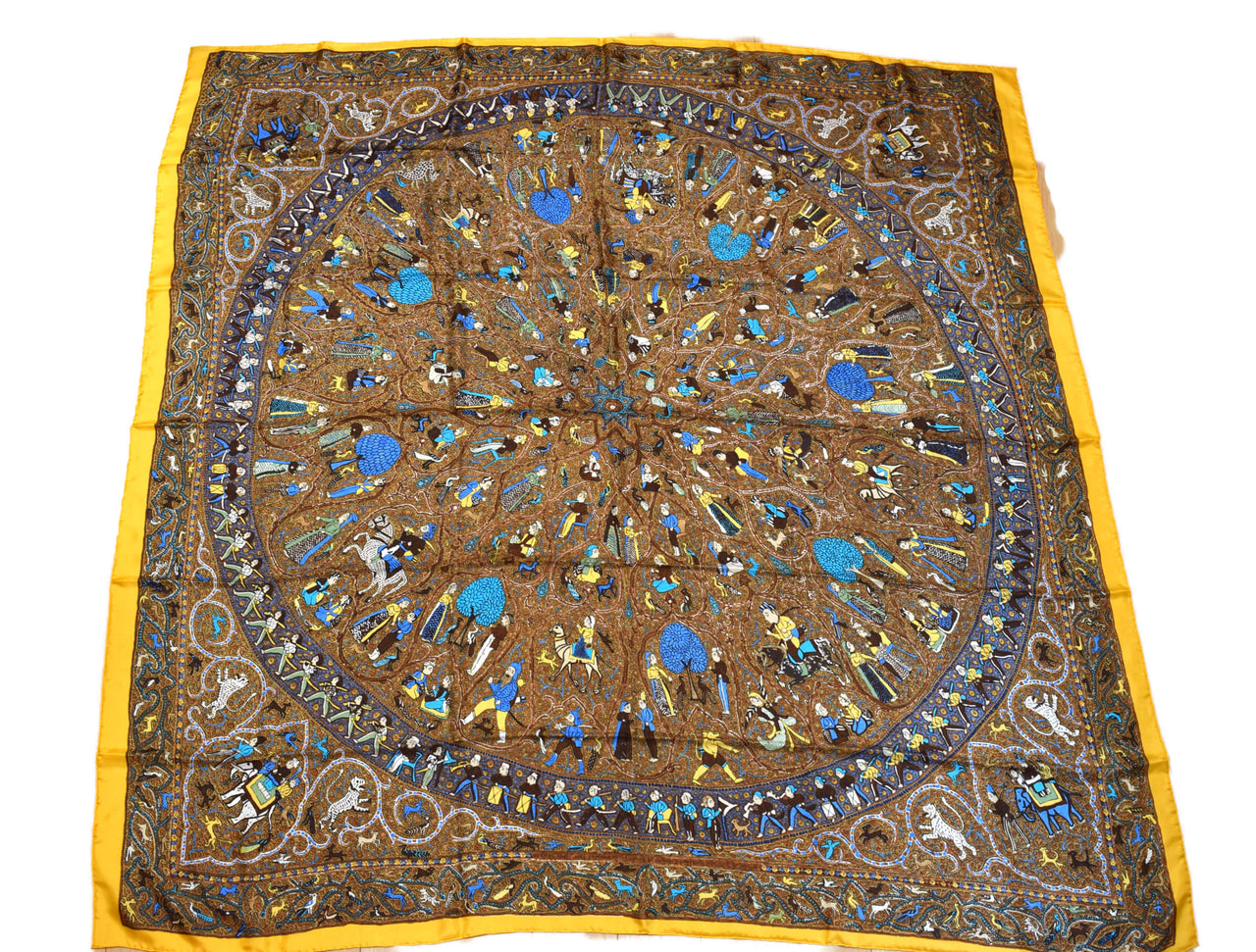 Hermes Shawl Avec L'Aimable Autorisation du Lalbhai Dalpatbhai Indology 140 cm