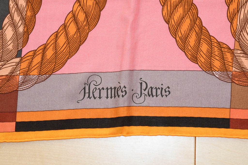 Hermes Shawl Della Cavalleria 140 cm Cashmere Silk horse bits scarf stole