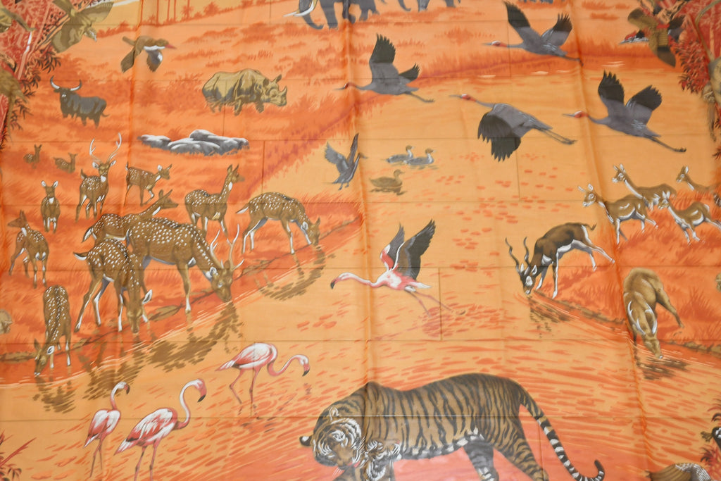 Hermes Shawl La Treve de L'eau 140 cm Chiffon Silk mousseline scarf stole Dallet