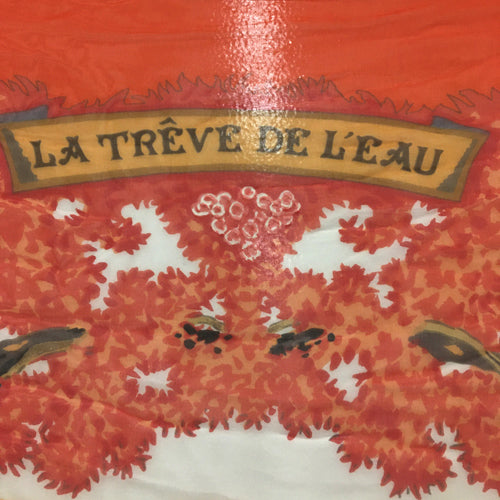 Hermes Shawl La Treve de L'eau 140 cm Chiffon Silk mousseline scarf stole Dallet