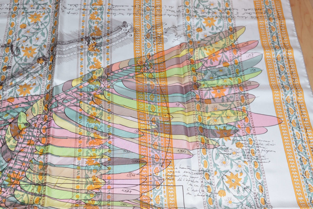 Hermes Shawl Le Pegase d'Hermes by Christian Renonciat 140 cm GM Silk 56” scarf