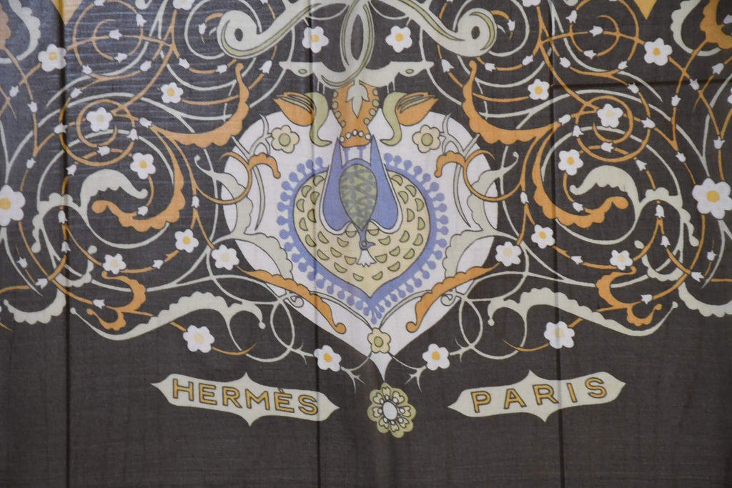 Hermes Shawl Poesie Persane 140 cm Chiffon Silk mousseline Persia 56" Scarf