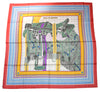 Hermes Shawl Selle de Dignitaire Bandana 140 cm Cashmere silk scarf stole horse 56"