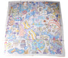 Hermes Shawl Splash Park 140 cm Cashmere silk scarf stole blue gray 56" 051