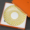 Hermes Soleil d'Hermes Dinner Plate 27 cm porcelain yellow tableware 10.8"