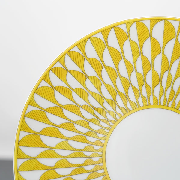Hermes Soleil d'Hermes Set of 2 Dinner Plate 27 cm porcelain yellow tableware 10.8"