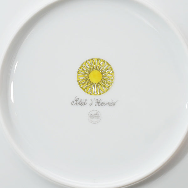 Hermes Soleil d'Hermes Dinner Plate 27 cm porcelain yellow tableware 10.8"
