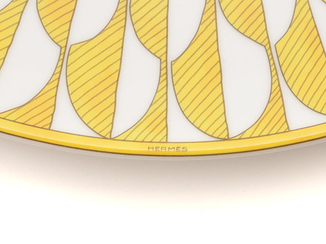 Hermes Soleil d'Hermes Set of 2 Dinner Plate 27 cm porcelain yellow tableware 10.8"