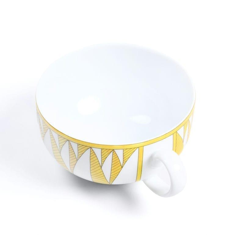 Hermes Soleil d'Hermes Mornig Cup and Saucer 2 set yellow porcelain tea coffee
