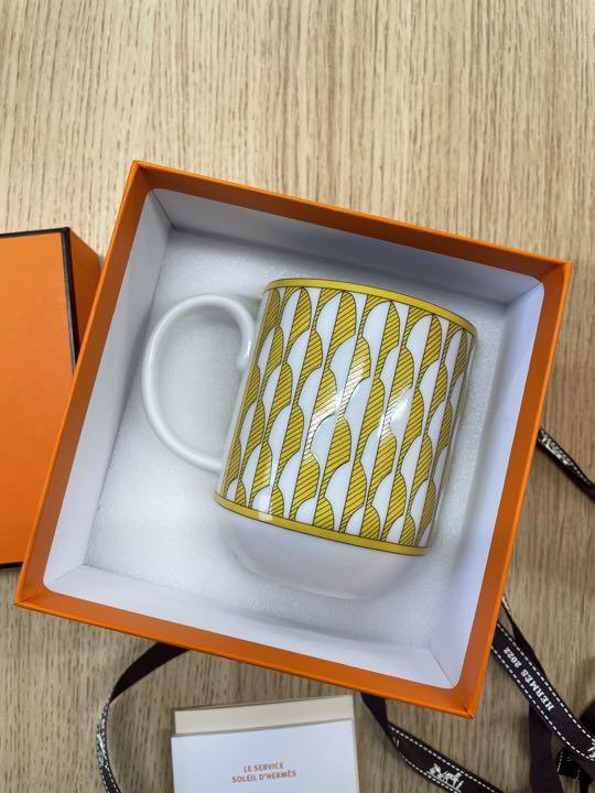Hermes Soleil d'Hermes Mug Cup No.1 yellow porcelain coffee tea