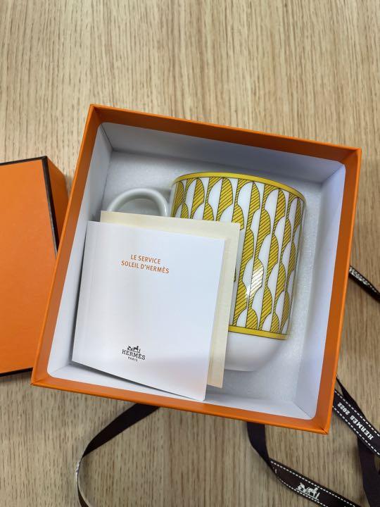 Hermes Soleil d'Hermes Mug Cup No.1 yellow porcelain coffee tea