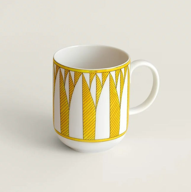 Hermes Soleil d'Hermes Mug Cup No.2 yellow porcelain coffee tea