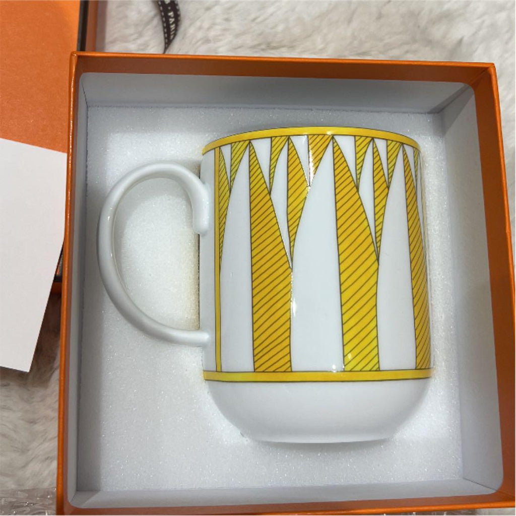 Hermes Soleil d'Hermes Mug Cup No.2 yellow porcelain coffee tea