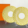 Hermes Soleil d'Hermes Set of 2 Dinner Plate 27 cm porcelain yellow tableware 10.8"