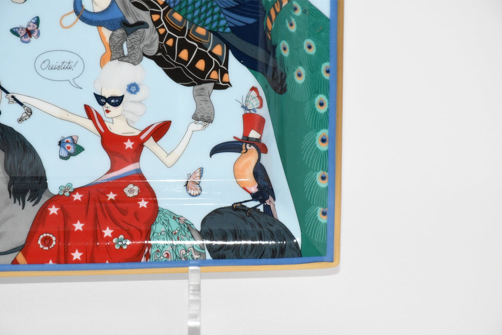 Hermes Story by Jonathan Burton Change tray circus animal porcelain Ashtray plate No box