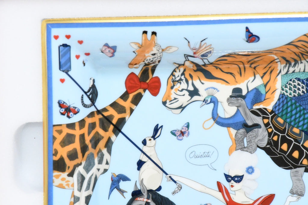 Hermes Story by Jonathan Burton Change tray circus animal porcelain Ashtray