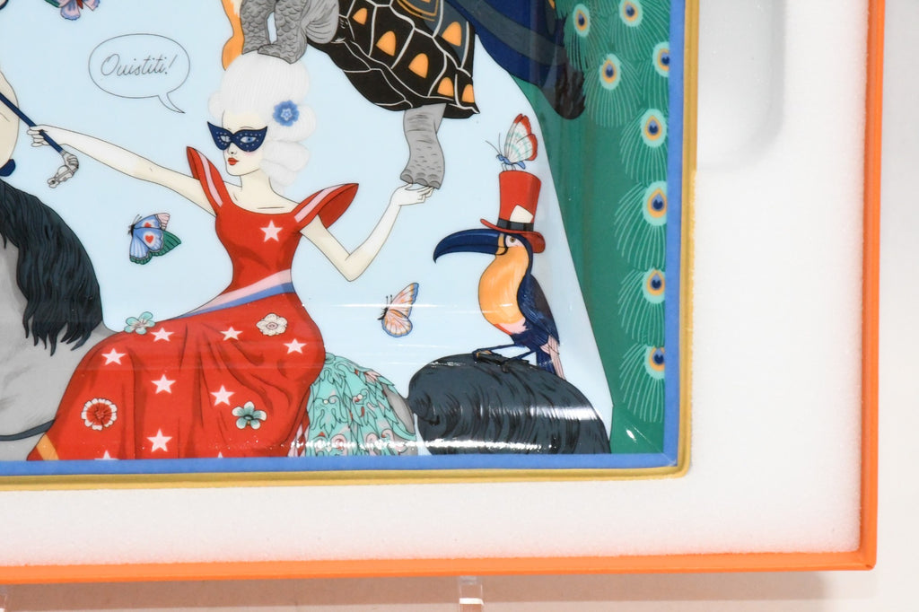 Hermes Story by Jonathan Burton Change tray circus animal porcelain Ashtray