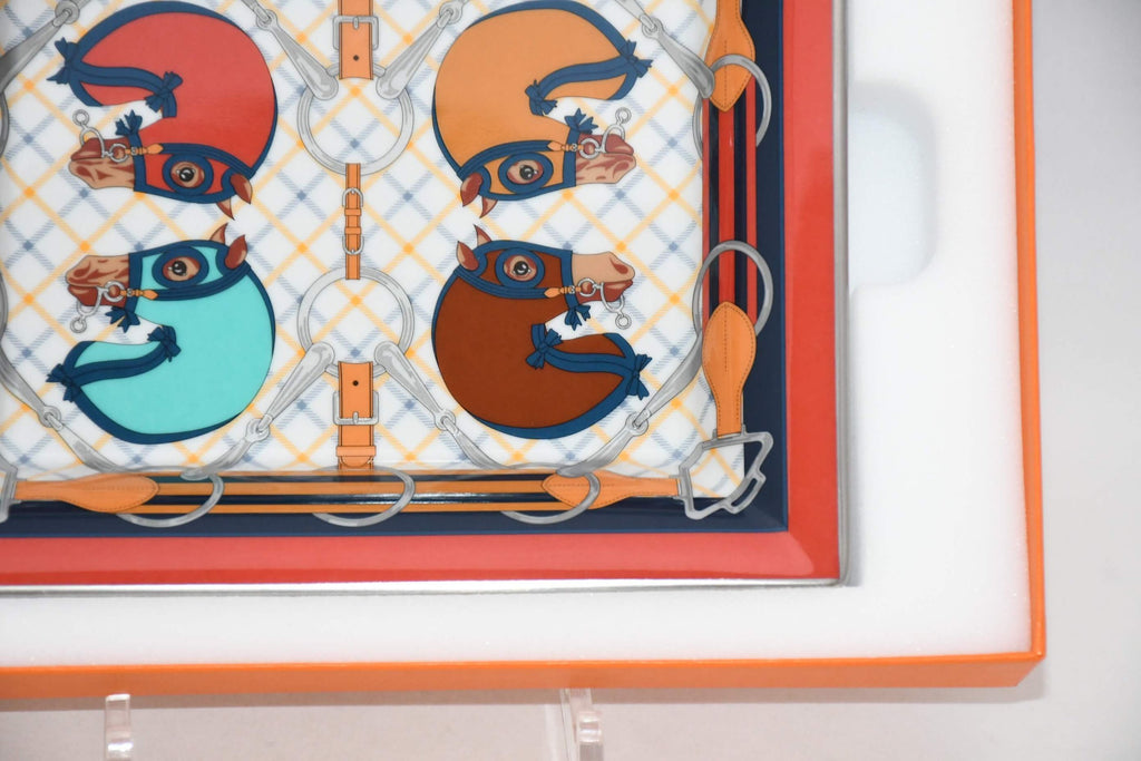 Hermes Tatersale Change tray horse bit Ashtray porcelain