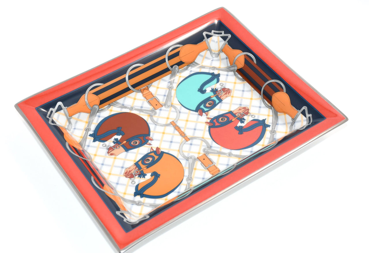 Hermes Tatersale Change tray horse bit porcelain Ashtray plate