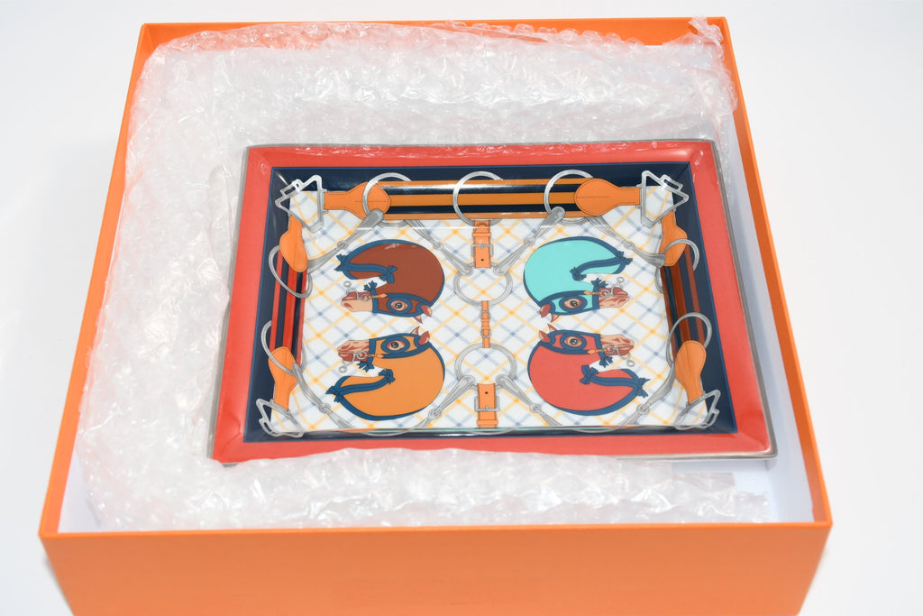 Hermes Tatersale Change tray horse bit porcelain Ashtray plate