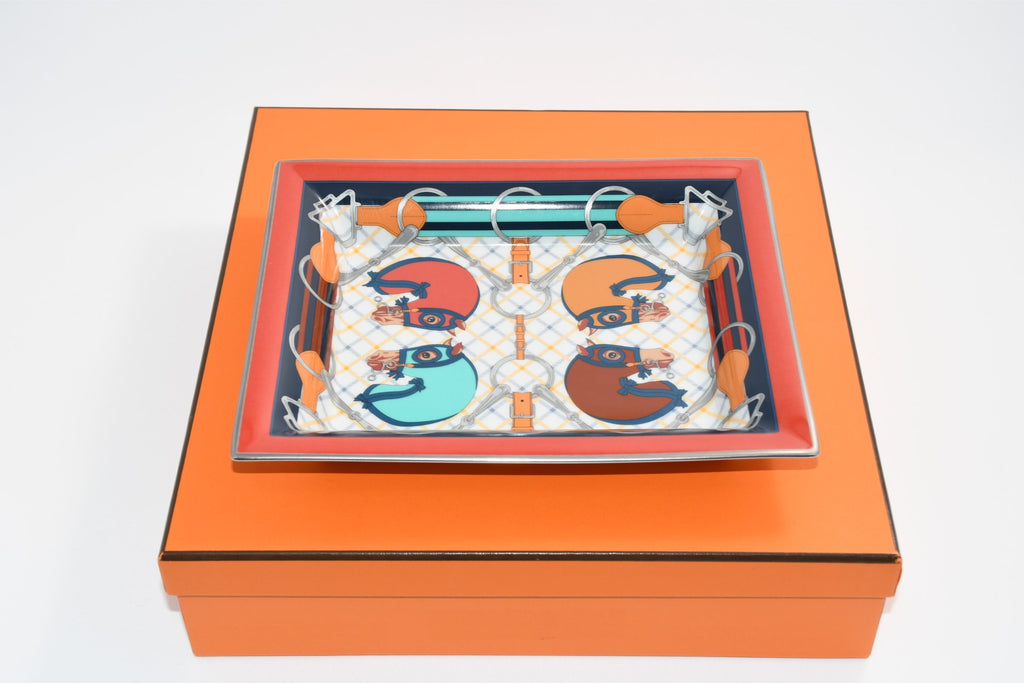 Hermes Tatersale Change tray horse bit porcelain Ashtray plate