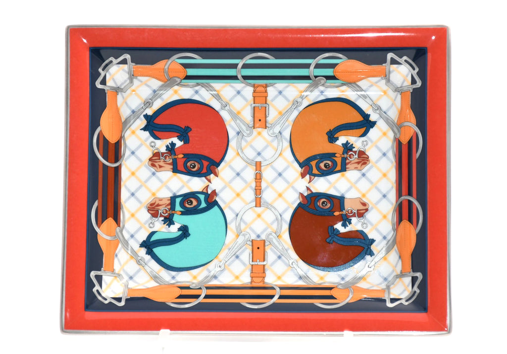 Hermes Tatersale Change tray horse bit porcelain Ashtray plate