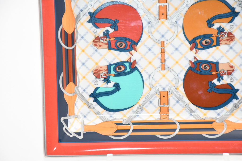 Hermes Tatersale Change tray horse bit porcelain Ashtray plate