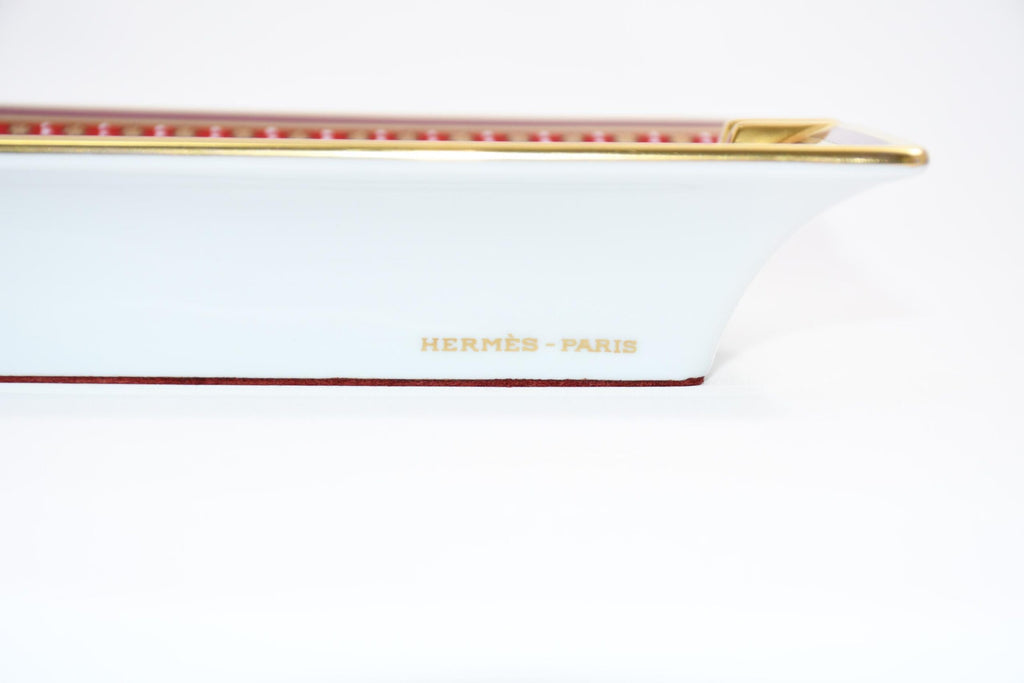 Hermes Tigre Indien Change tray by Christine Henry porcelain Ashtray Bengal Tiger plate