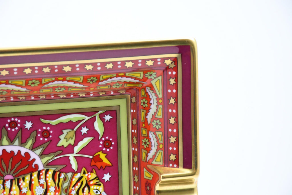 Hermes Tigre Indien Change tray by Christine Henry porcelain Ashtray Bengal Tiger plate