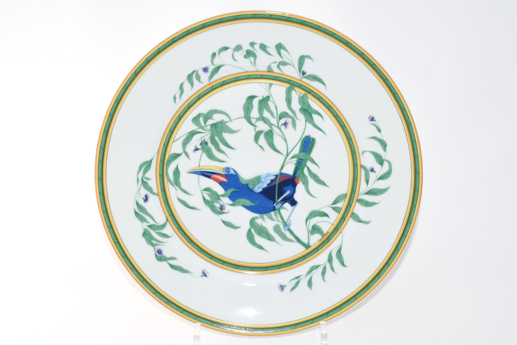 Hermes Toucan Dinner Plate 25 cm porcelain dinnerware bird other 8.75" Ex+