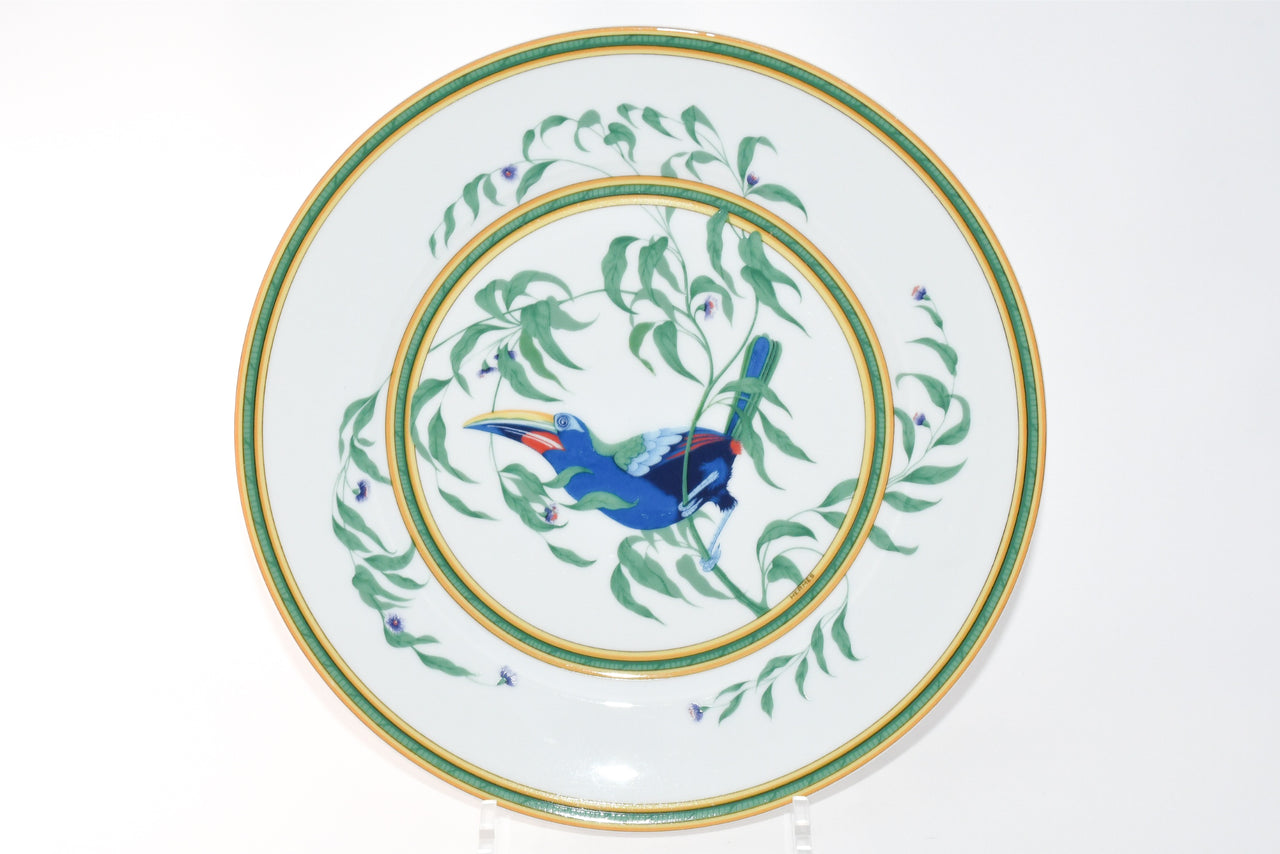 Hermes Toucan Dinner Plate 25 cm porcelain dinnerware bird other 8.75" Ex+