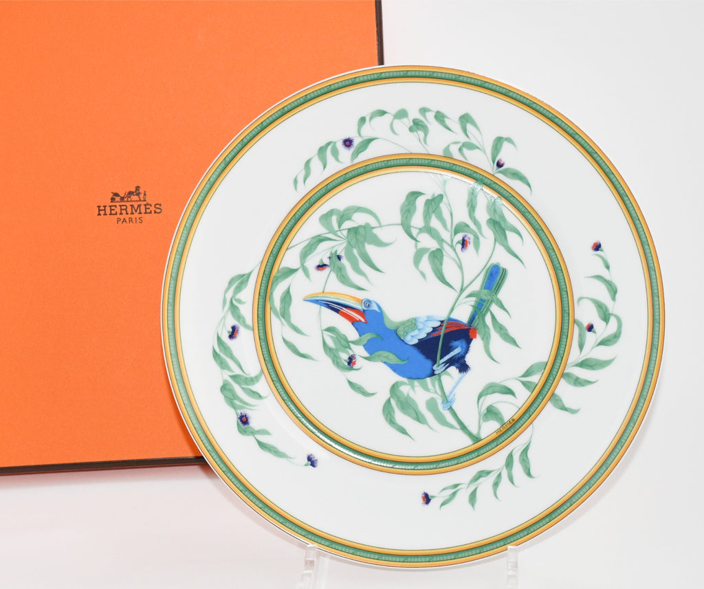 Hermes Toucan Dinner Plate 25 cm porcelain dinnerware bird other 8.75" M270