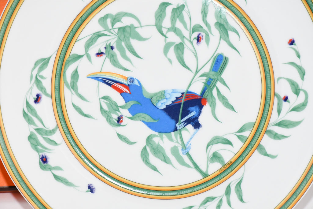 Hermes Toucan Dinner Plate 25 cm porcelain dinnerware bird other 8.75" M270