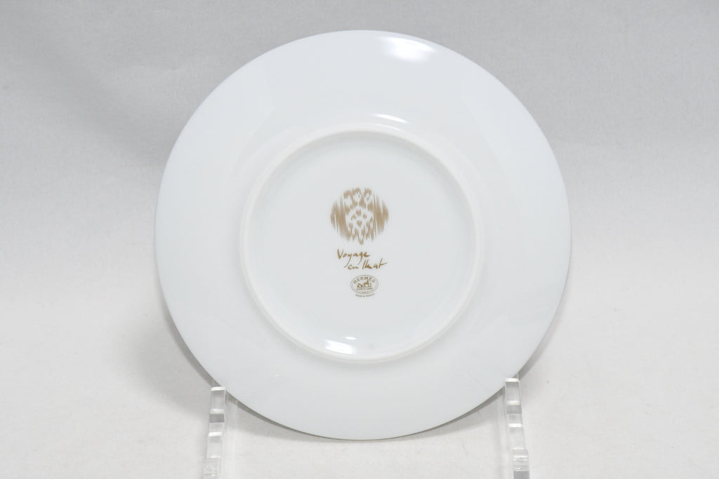 Hermes Voyage en Ikat Bread Plate 14 cm porcelain blue 2 Set