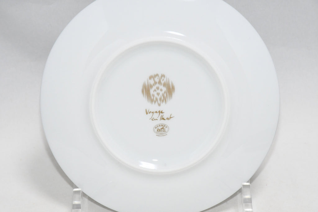 Hermes Voyage en Ikat Bread Plate 14 cm porcelain blue 2 Set