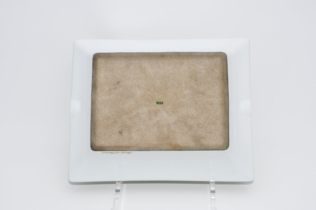 Hermes Zebra Change tray green porcelain Ashtray animal plate VIDE POCHE 019